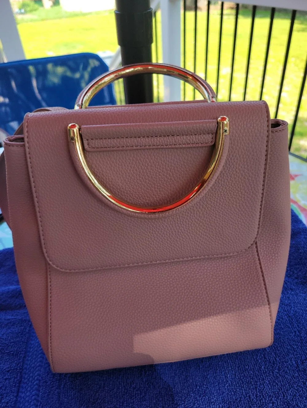Miztique Pink Vegan Leather Backpack Purse